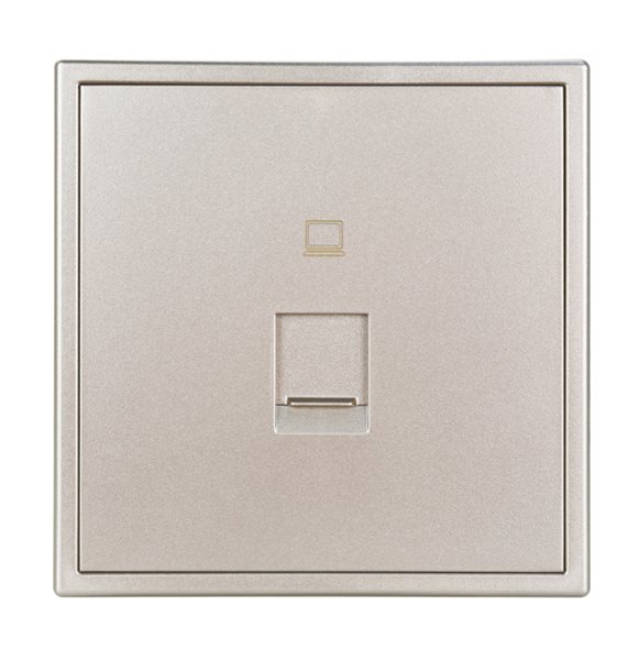 HDL – HDL-MP1-W-ETH/TILE.48-chgZásuvka komunikační PC Tile, Zlatá champagne